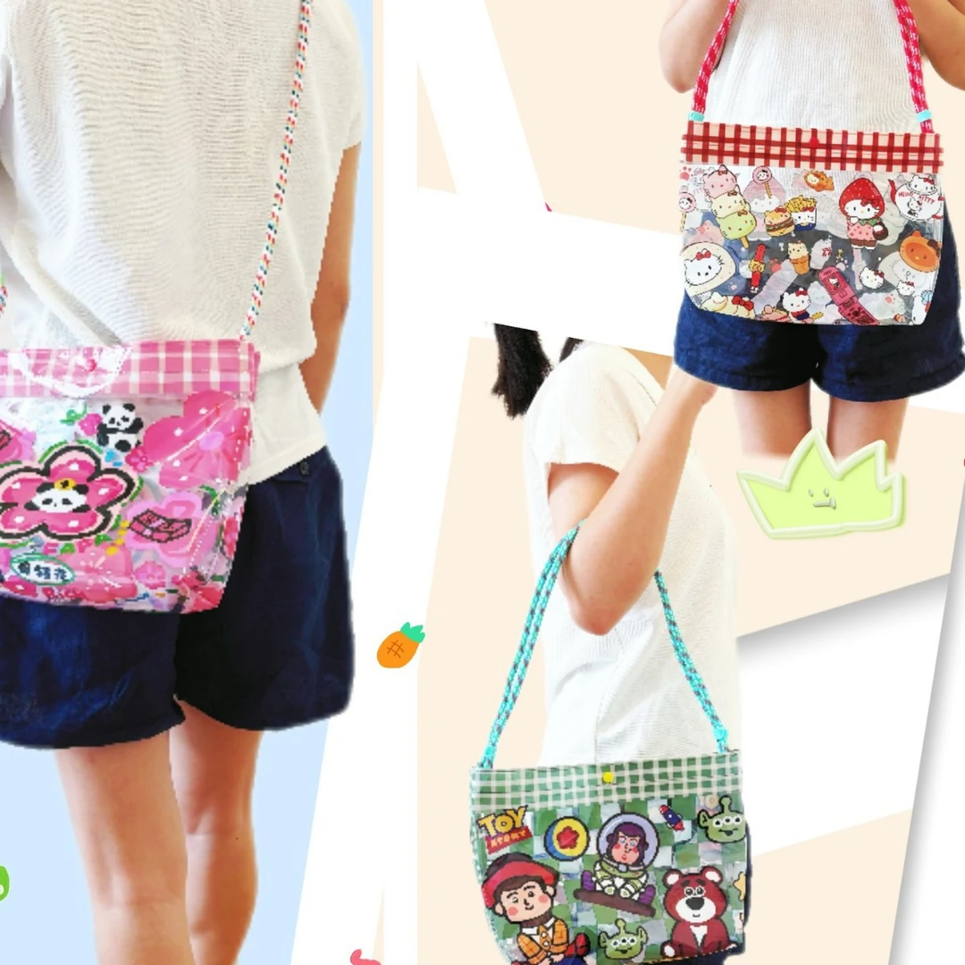 凯蒂猫PVC手提包少女大容量防水溅手拎包卡通单肩沙滩包包果冻包