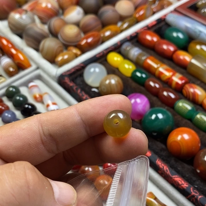 未镶嵌玛瑙/玉髓珠宝半成品12算盘珠