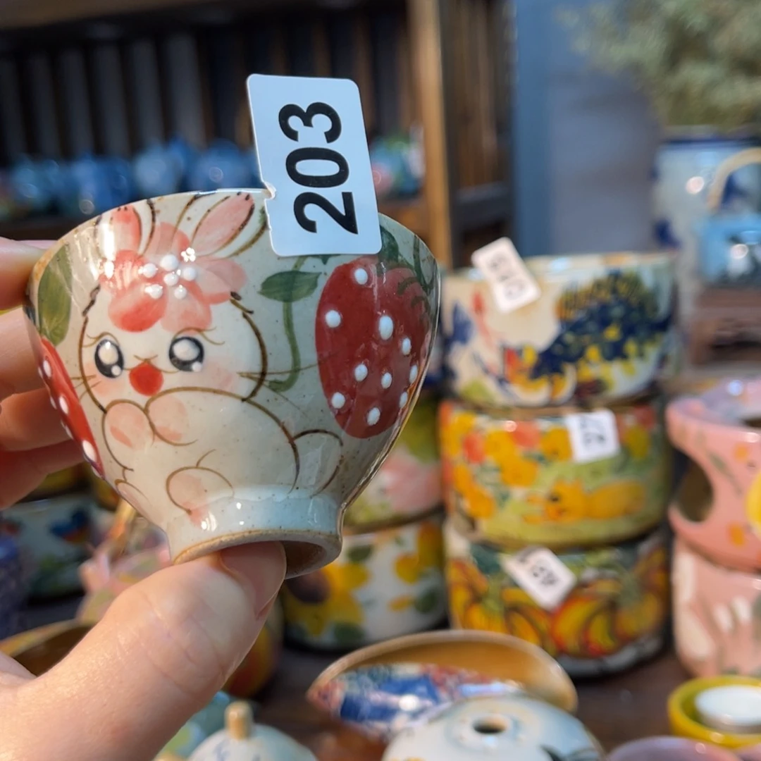 杯素浅陶瓷手工手绘