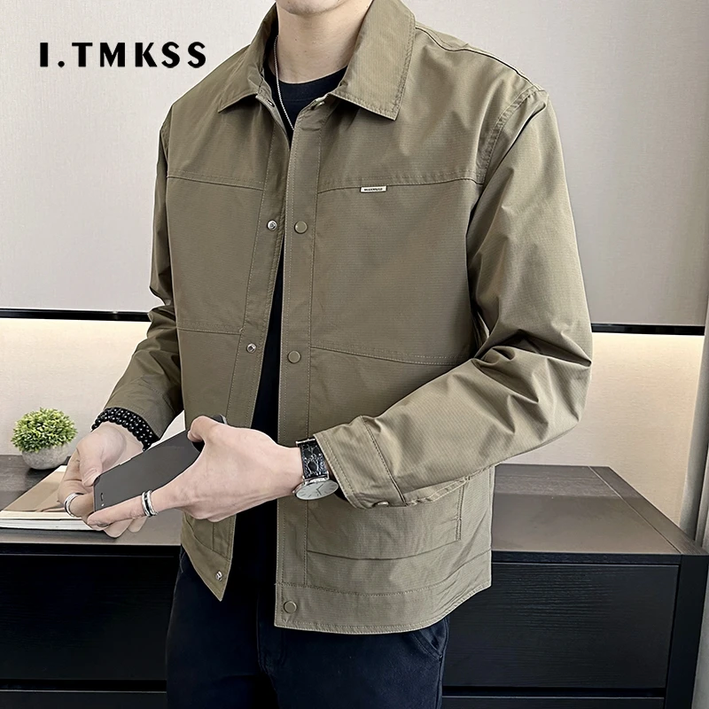 I.TMKSS休闲男士外套2025新款春秋季潮流简约工装夹克男装上衣服