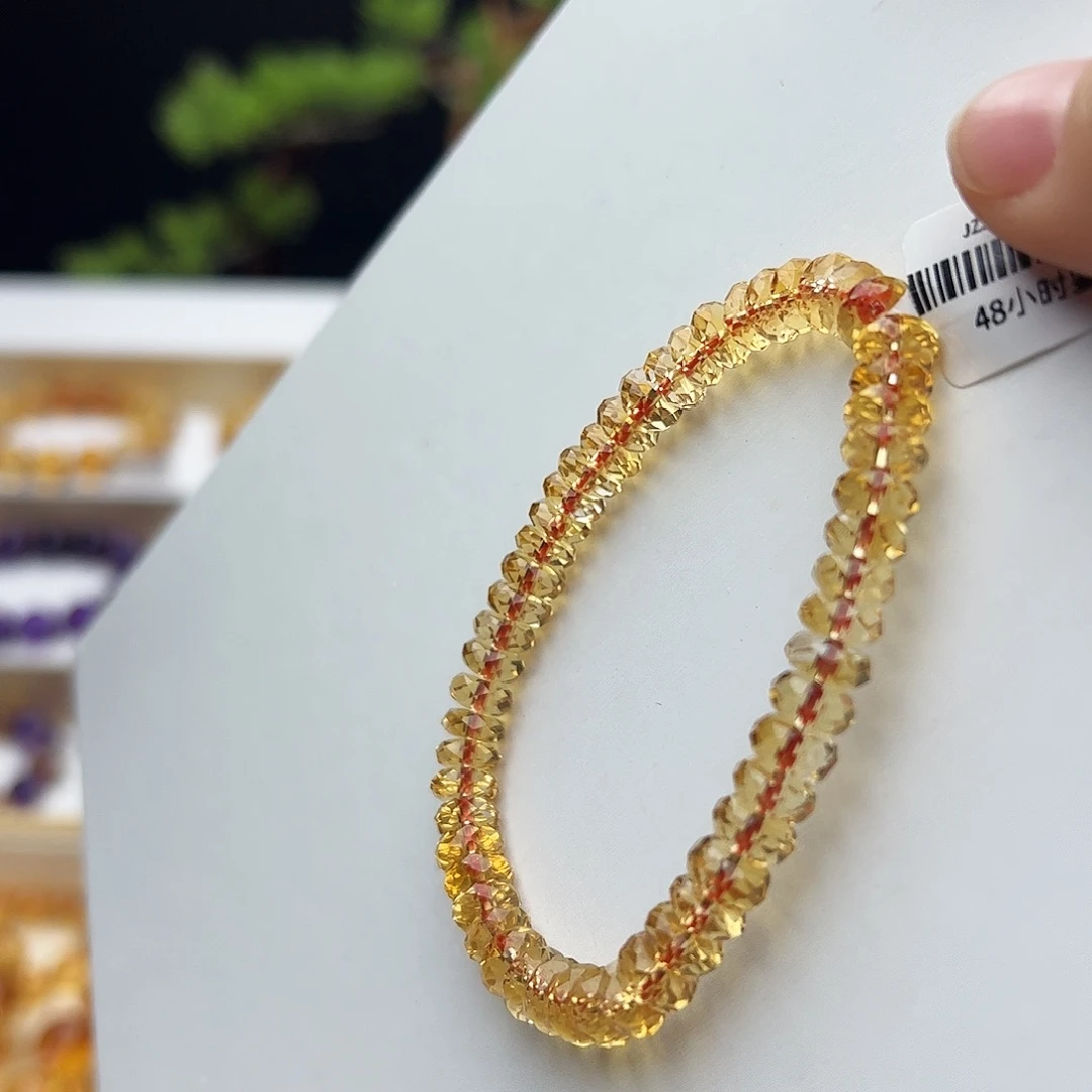 未镶嵌水晶手链黄水晶7.1mm12.73