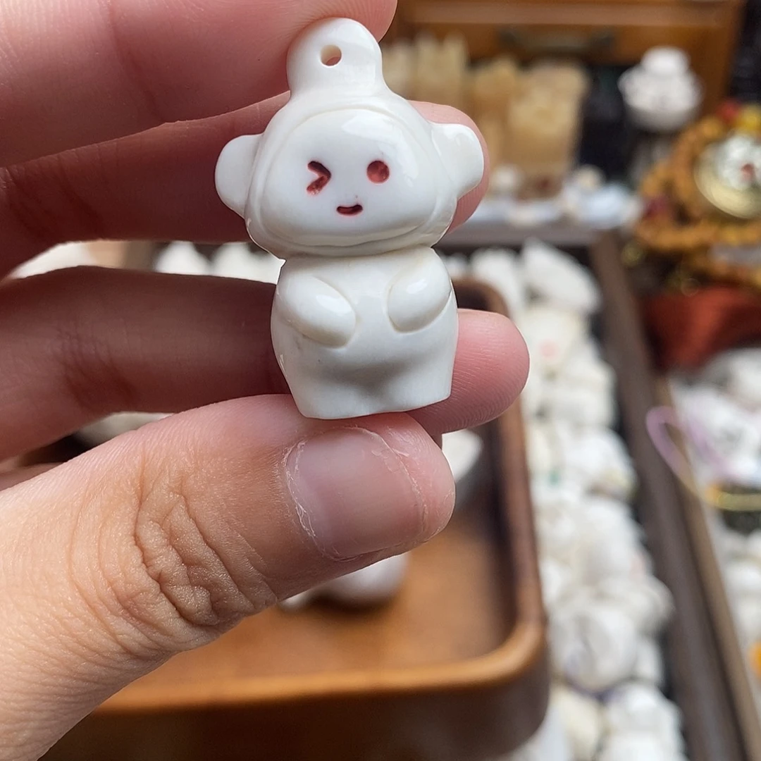 鹿骨把件c30天线宝宝