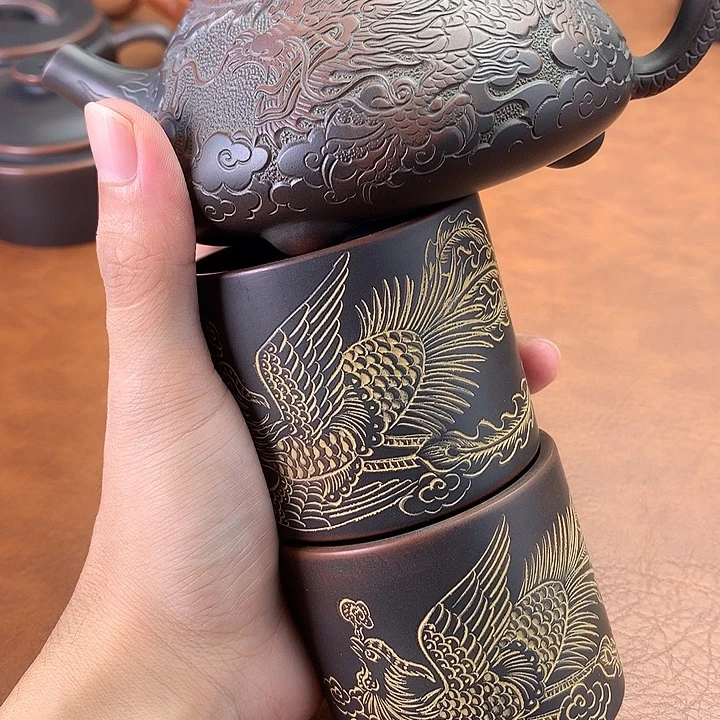 S***.坭兴陶坭兴陶茶壶一壶二杯