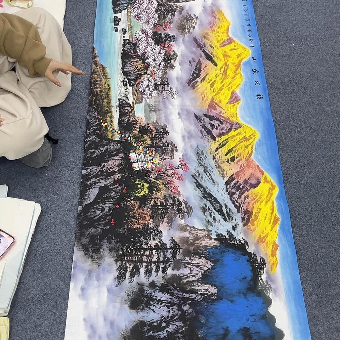 国国画作品小姐姐放漏…