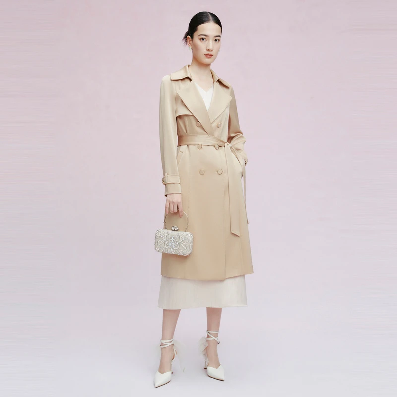 【商场同款新品】LaKoradior拉珂蒂2024年秋季新经典翻领质感风衣