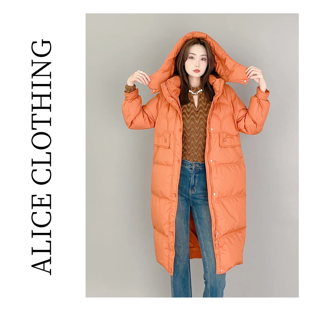 4【ALICE “青春小镇”面包羽绒服】长款连帽 蓬松保暖 S2134893T