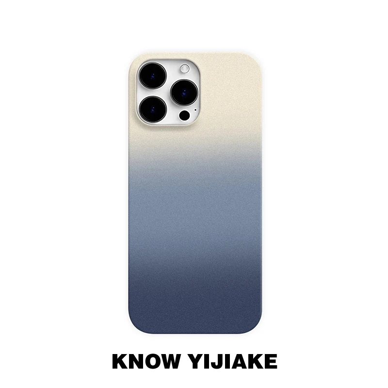 蓝色渐变适用苹果16pro手机壳15promax华为oppo小米14vivo小众ins
