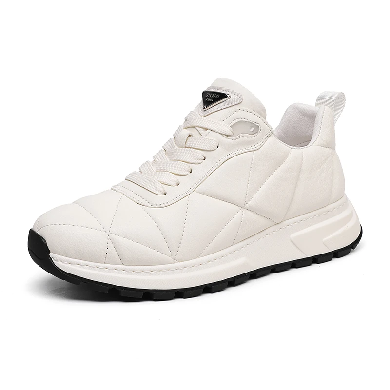 唐朝【饮奶期牛皮】高端品质轻奢百搭春季小白鞋运动休闲鞋