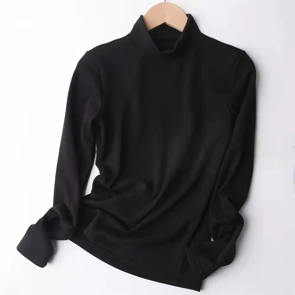 收针罗纹保暖打底衫女（ND028）