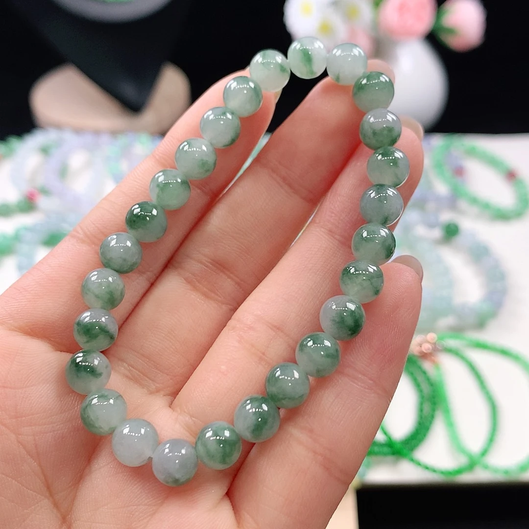 翡翠未镶嵌手链7mm