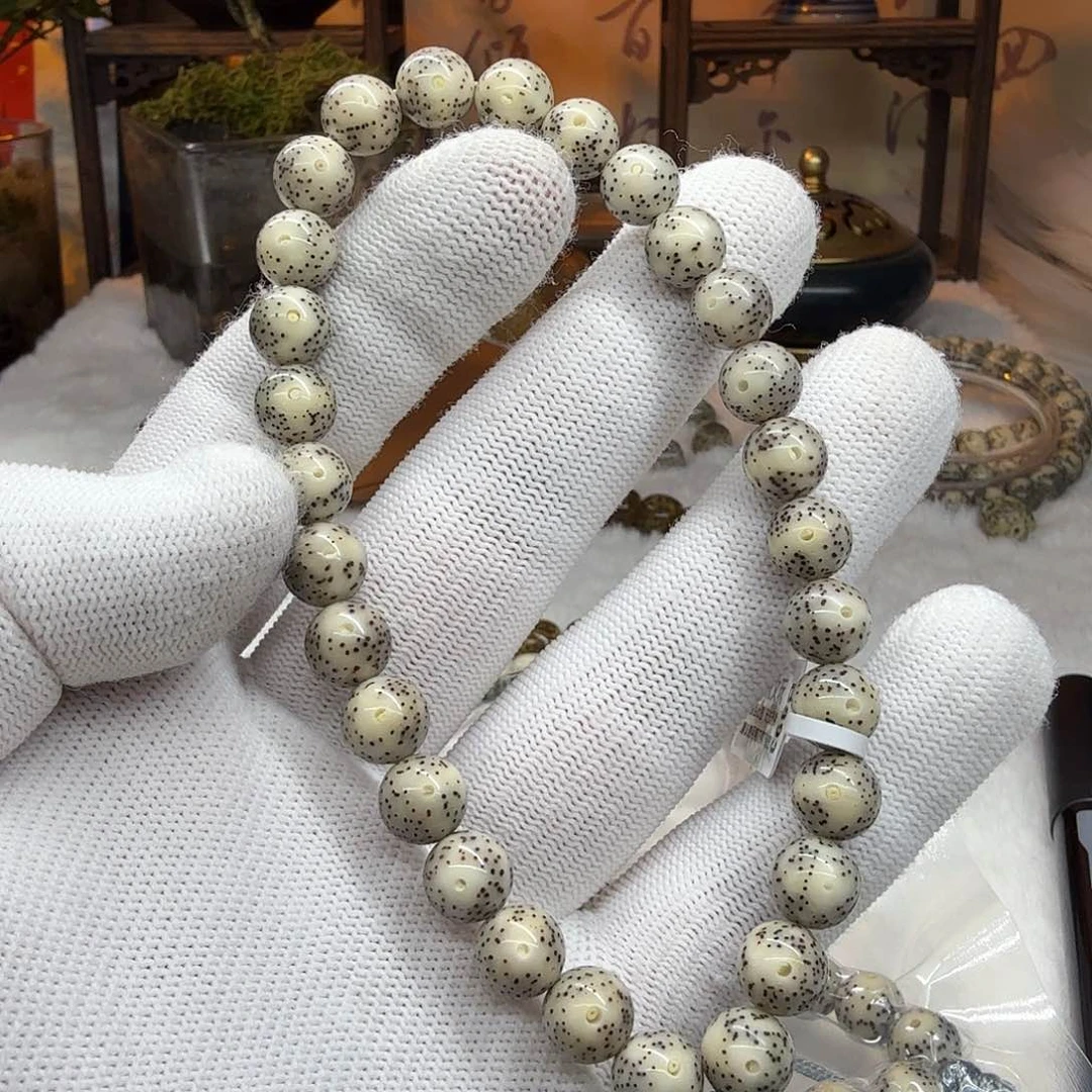 星月菩提吊坠9mm糯冰圆珠