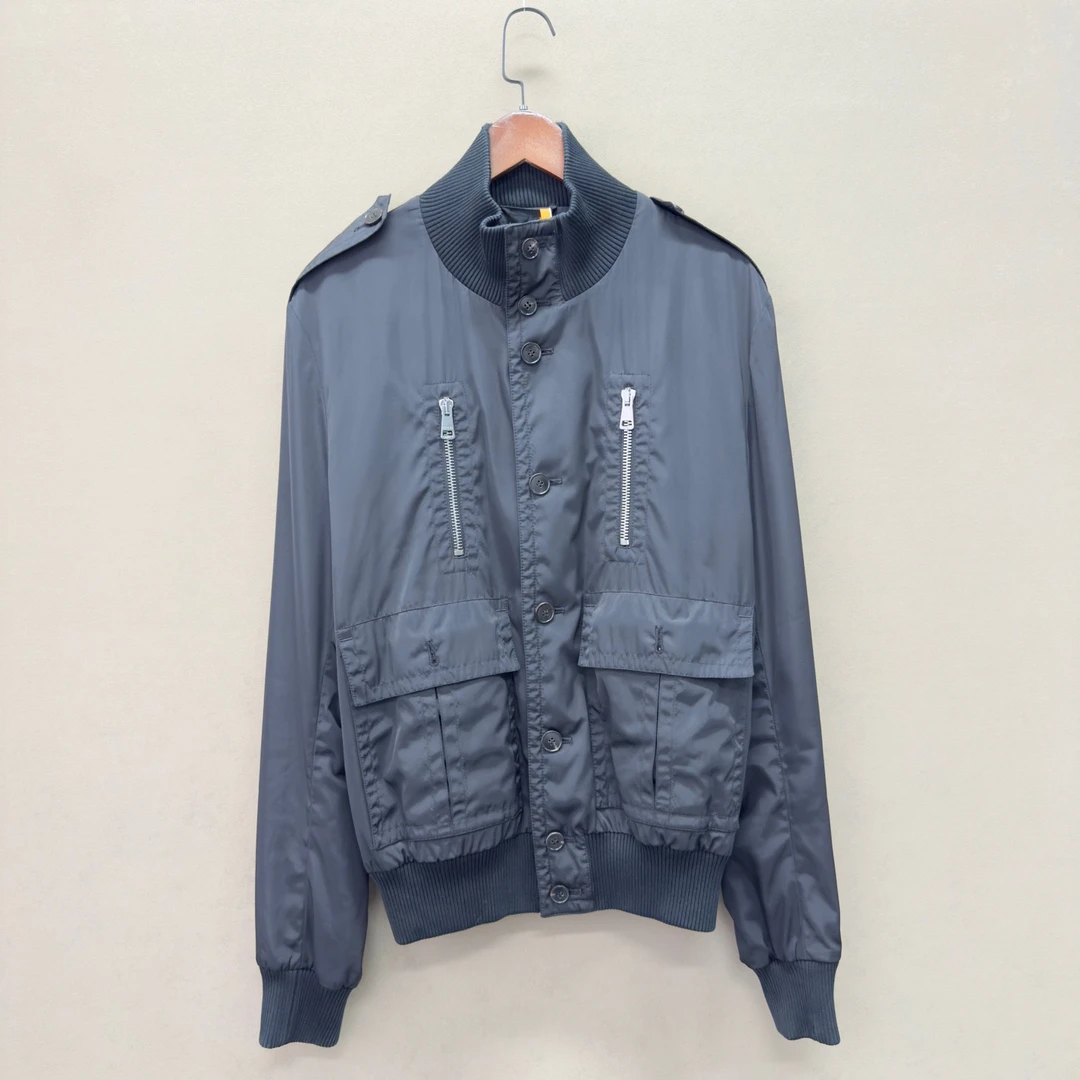 99新 GUCCI/古驰 （pm）Gucci古驰黑色尼龙夹克外套 52码 CL01420