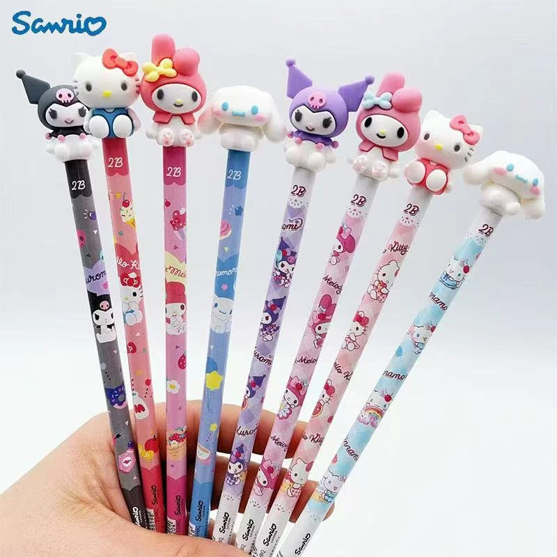 日本Sanrio三丽鸥玩偶公仔限定款凯蒂猫库洛米学生木杆2B素描铅笔