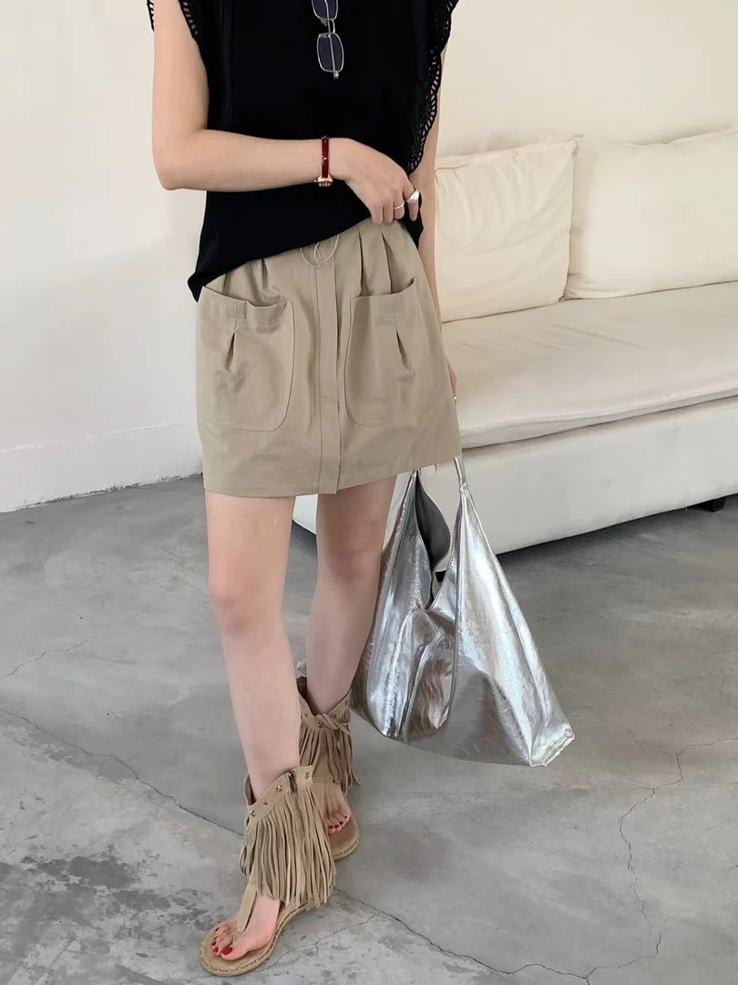 6587 土布鱼家爆款工装裙