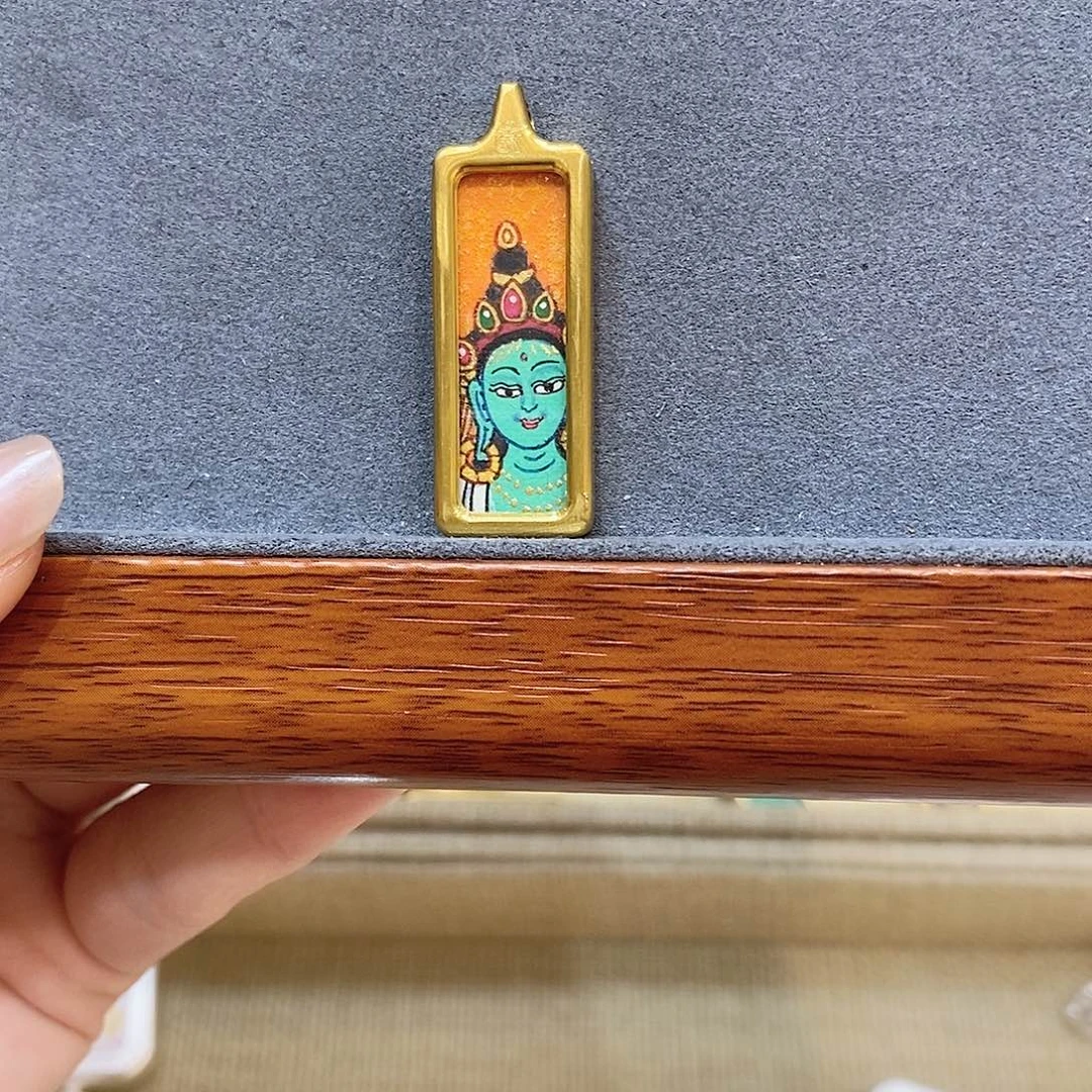 纯手绘 绿度母 小长条