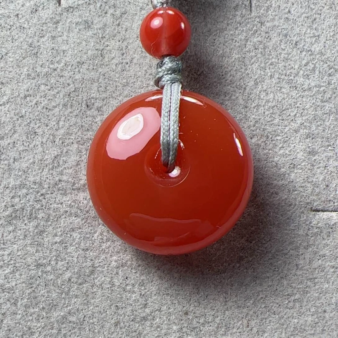 南红玛瑙19.0平安扣未镶嵌