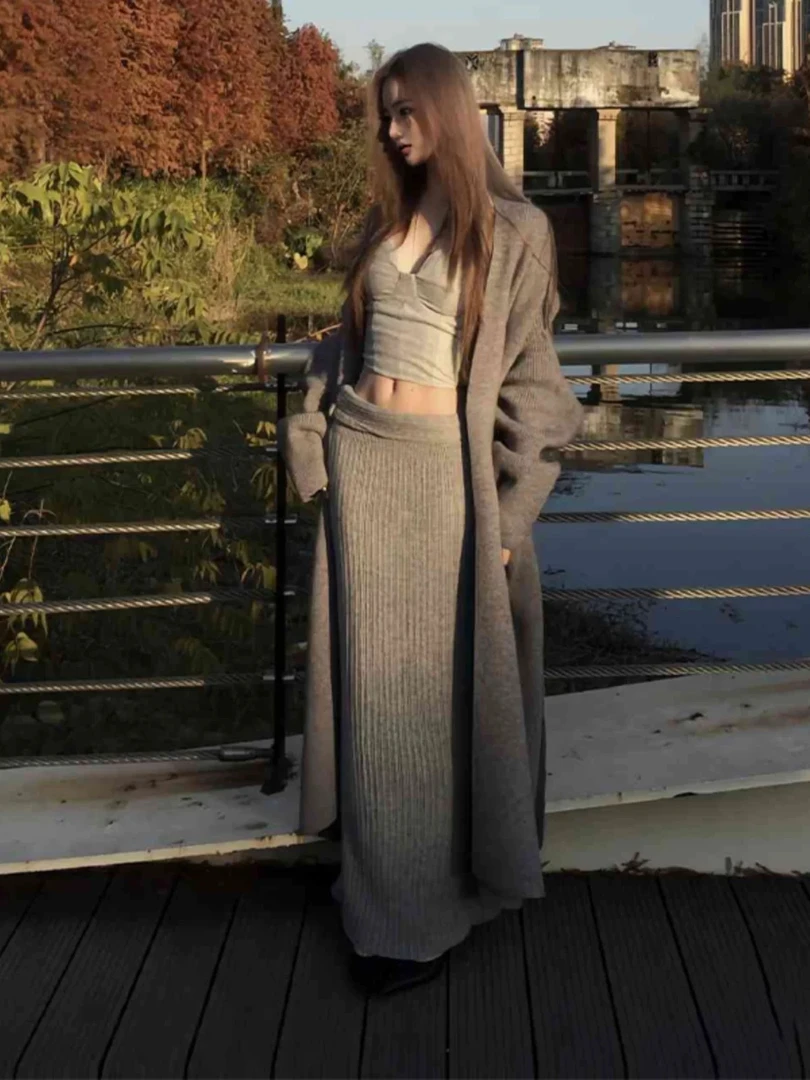 【9-99】连衣裙外套开衫毛衣大衣中长款女装气质时尚百搭羊绒宽松