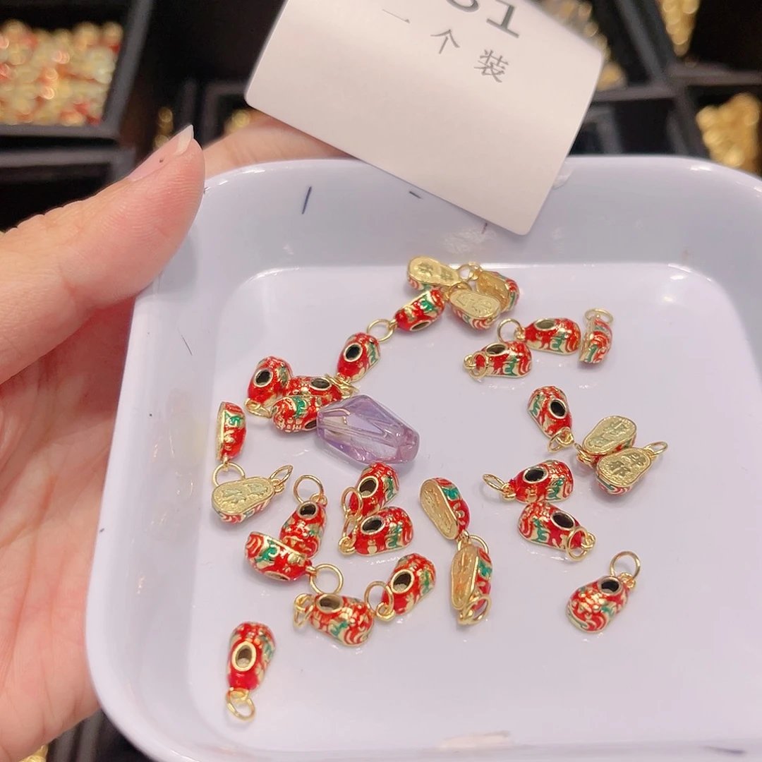 紫晶珠宝半成品银S925镀金镶嵌81
