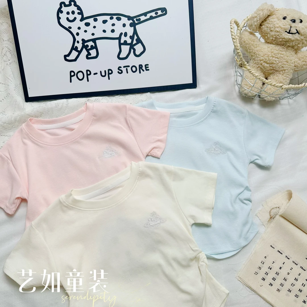 番茄家*【日常】夏季上新日常简约抽绳T恤D-W621