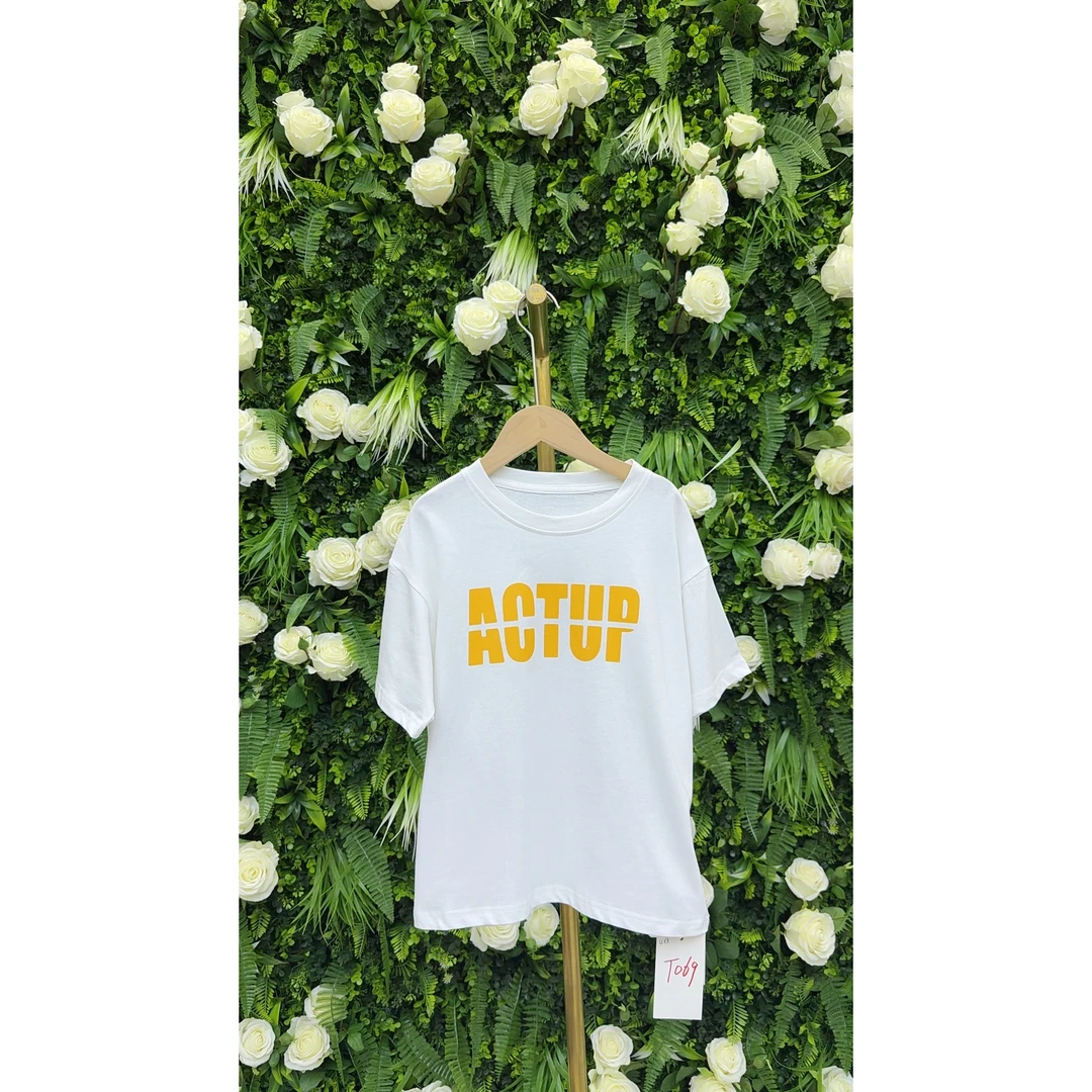 品牌高端透气纯棉字母印花T恤【大童-青少年】短袖【130-170】——T069