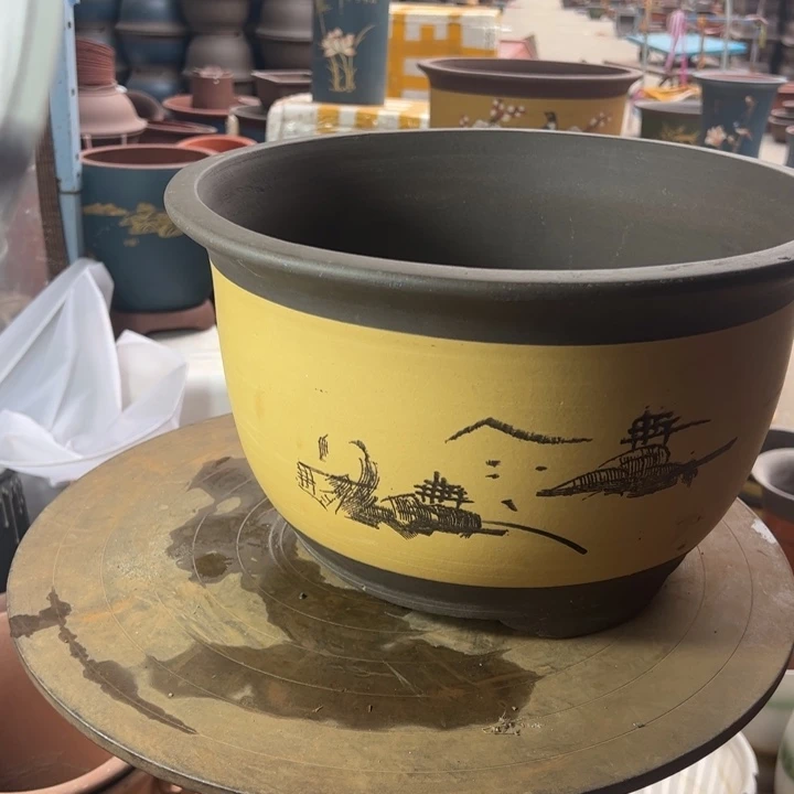 紫砂宜兴紫砂花盆T002大