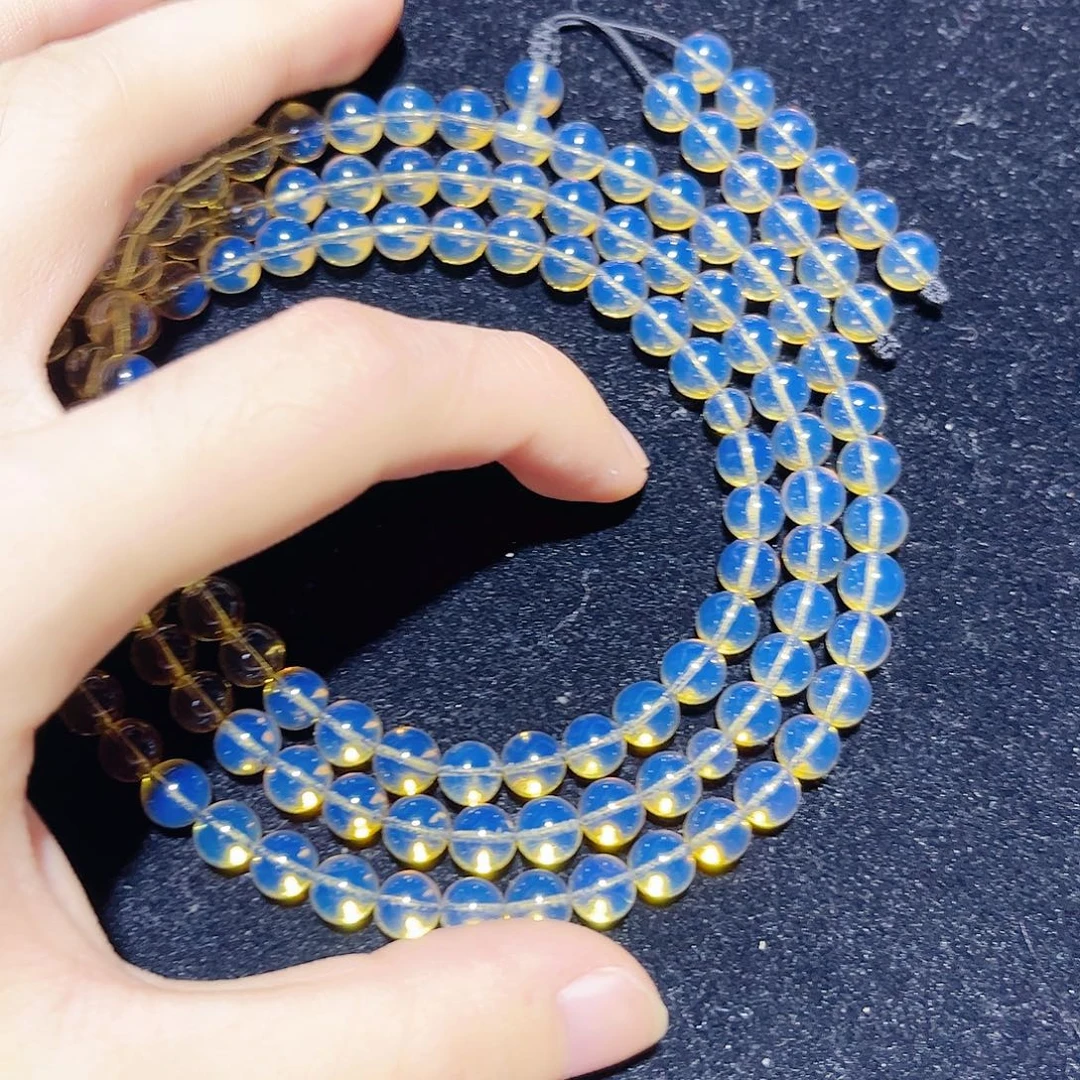 蓝珀未镶嵌珠宝奇石7mm墨西哥S级108