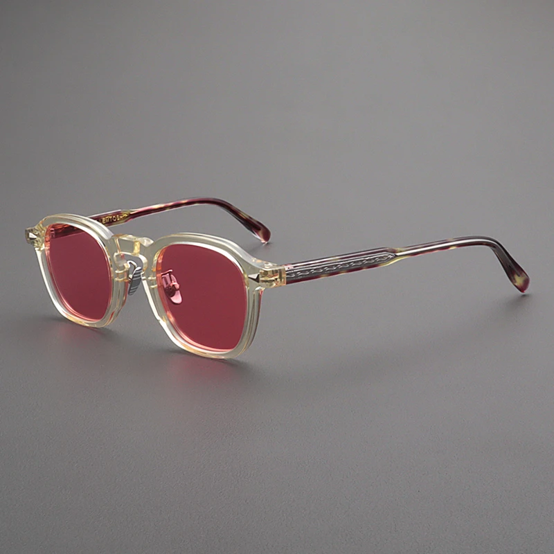 MOSCOT LEMTOSH太阳镜男士透明黄框板材眼镜复古粉色偏光墨镜女款