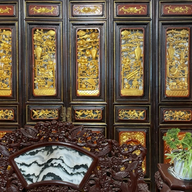 【金碧辉煌款】大师精雕，高货大气！可做背景/门/屏风等