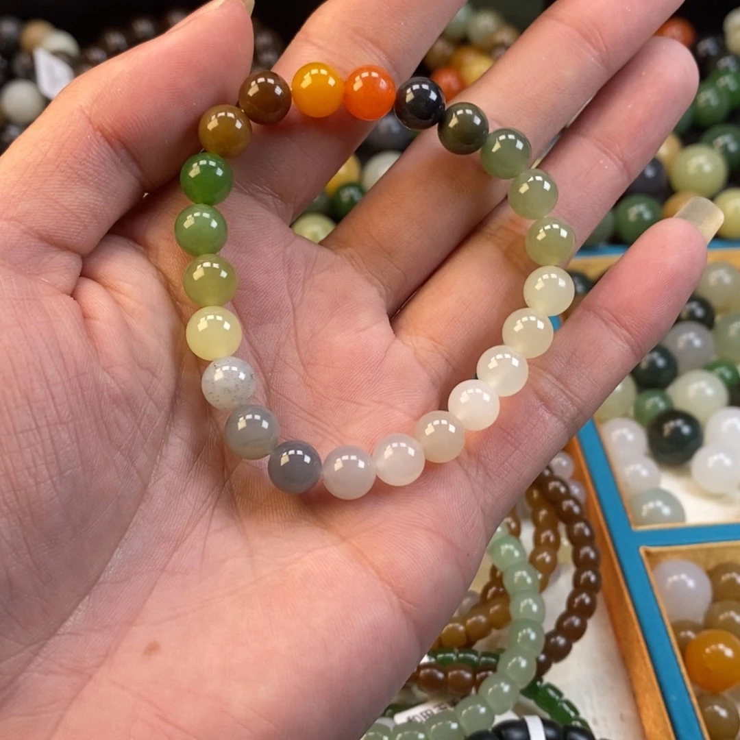 和田玉多宝手串未镶嵌卡8多宝