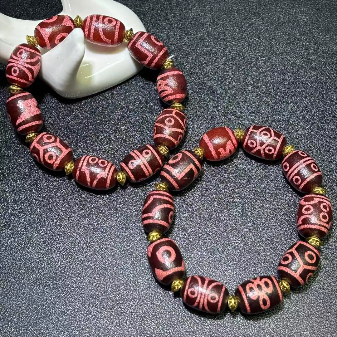 面面来财珠宝q-S6299-如意老型珠玛瑙粉手串-多样性发其一