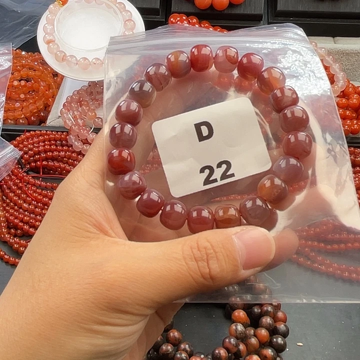 南红玛瑙未镶嵌多样性发货默认微瑕称重10mm