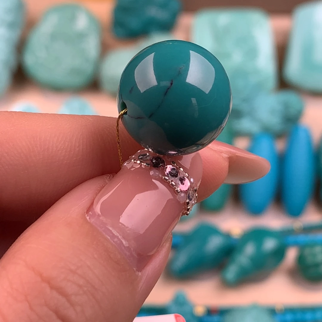 绿松石未镶嵌圆珠16.5