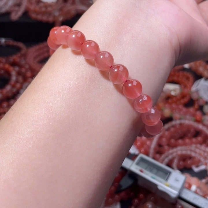 南红玛瑙未镶嵌配饰手串8.5咪冰粉2257