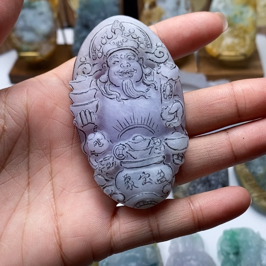 未镶嵌定制翡翠文财神