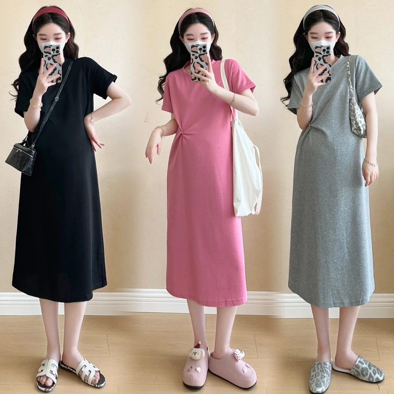 孕妇装女2025新款爆款洋气夏装连衣裙宽松韩版高级短袖T恤潮妈