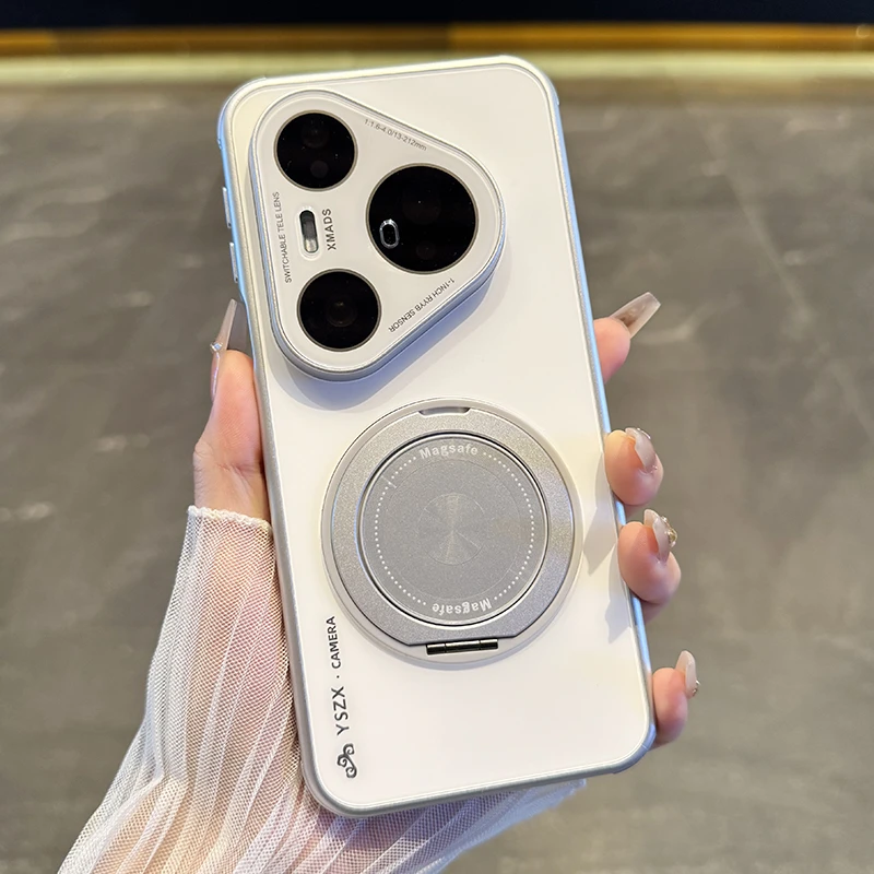 适用于华为pura80pro手机壳P80磁吸支架p70Pro全包散热磨砂mate70