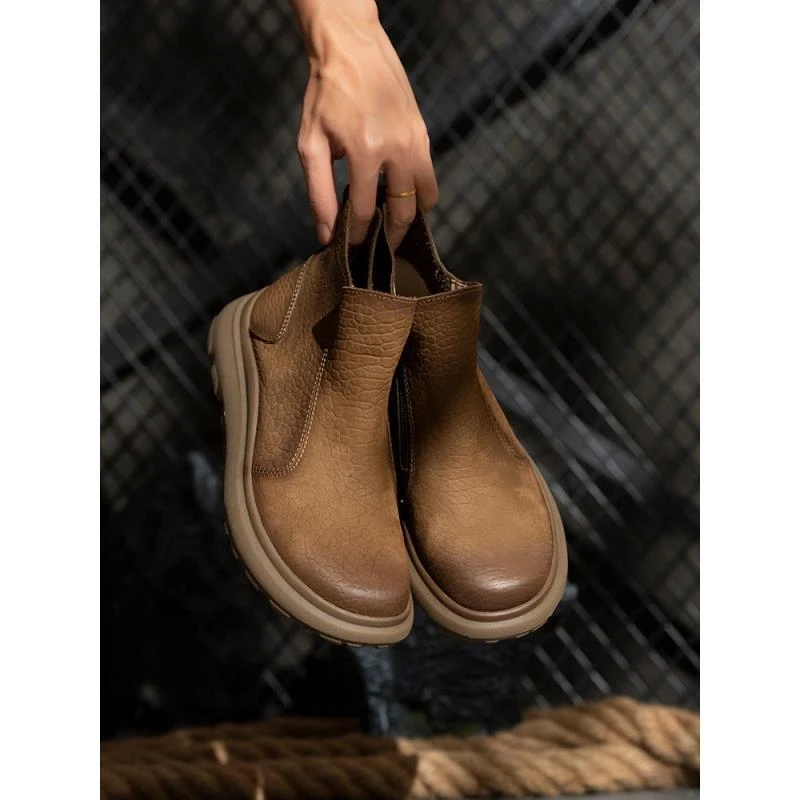 中帮拉链马丁靴高帮透气朋克风复古百搭经典潮流软底软面7866