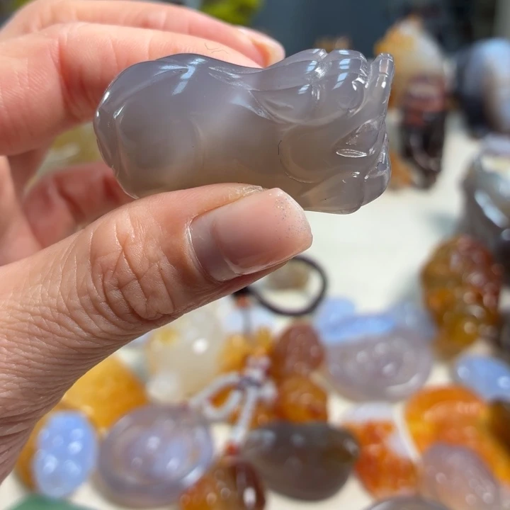 玛瑙/玉髓未镶嵌吊坠(不含链)