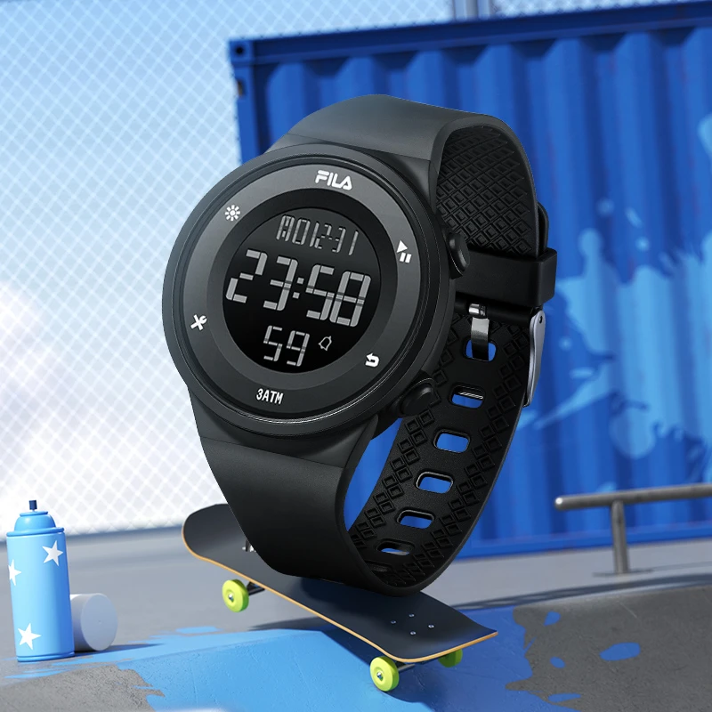 FILA斐乐手表男生夜光防水防摔小学生高中生青少年男孩男款电子表