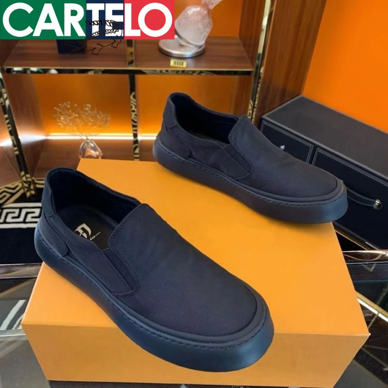 卡帝乐鳄鱼鞋子男款爆款2025新款老北京帆布鞋轻便透气一脚蹬开车