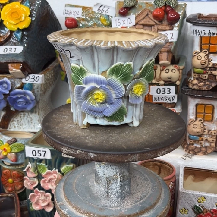 紫砂花盆粗陶材质多肉花盆