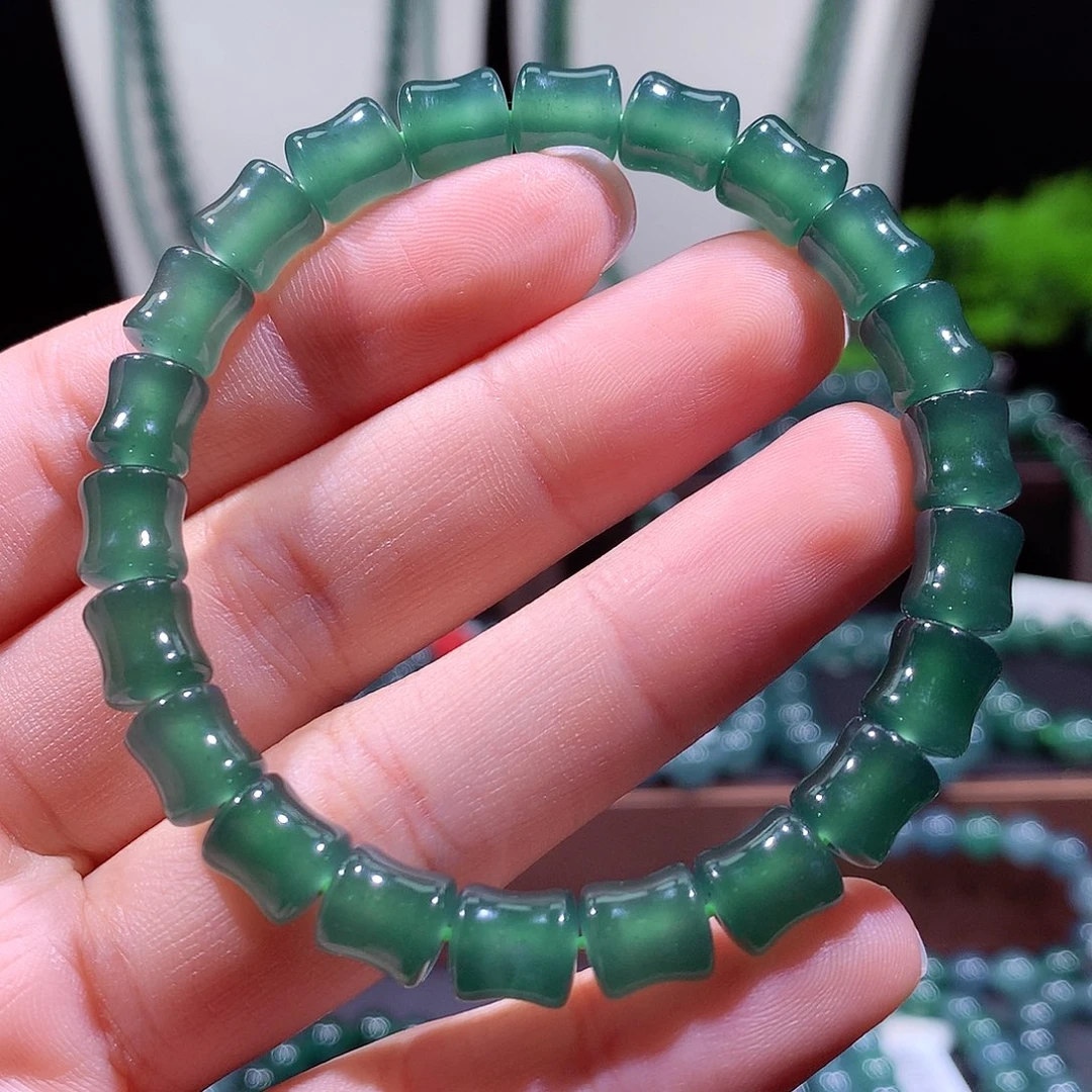 翡翠未镶嵌手链天然a货翡翠手串7.5