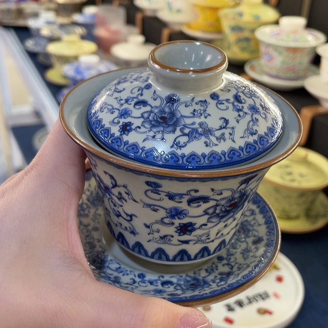 陶景德陶瓷盖碗茶具