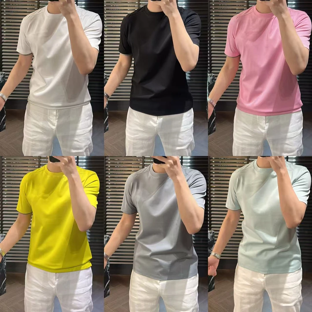 東•Dongzi 迪赛普澜 丨春季新品丨净奢圆领休闲短袖6906GY