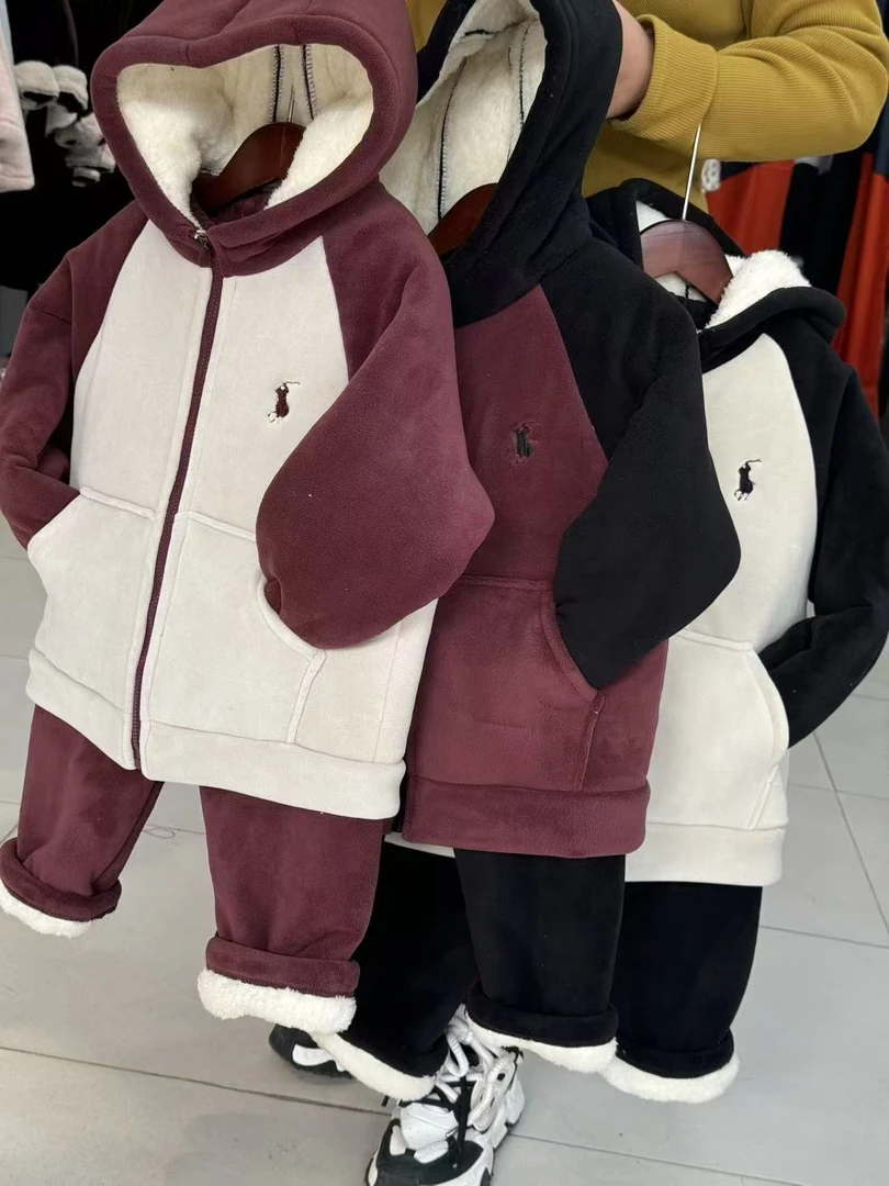 男女宝棉服套装加厚时尚家居服