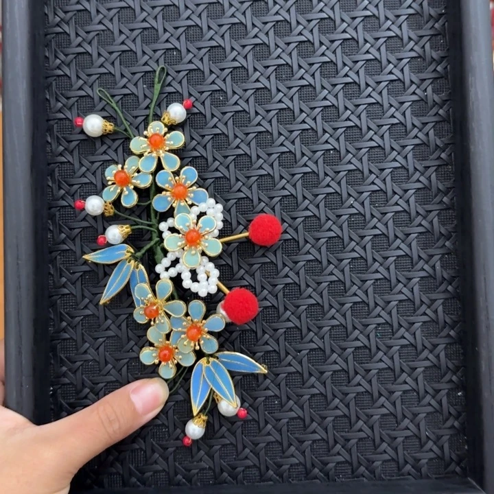 醋酸铁合金鹅毛仿点翠