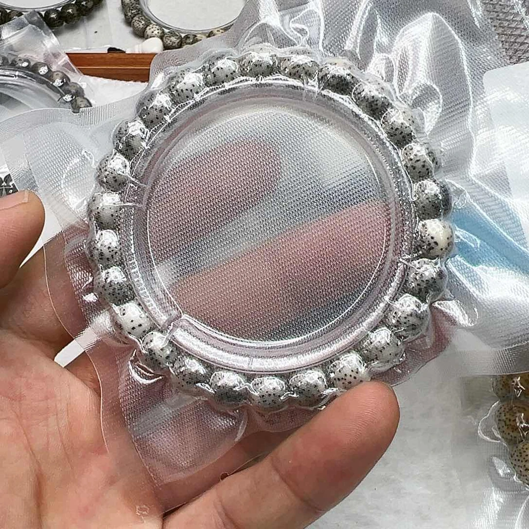 星月菩提手串5练手糯冰石玉星月菩提单圈98