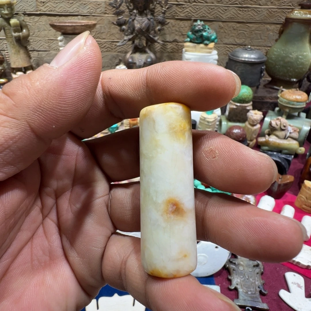 用***9和田玉（糖玉）未镶嵌挂件在一起就是好兄弟呀啊哈哈好