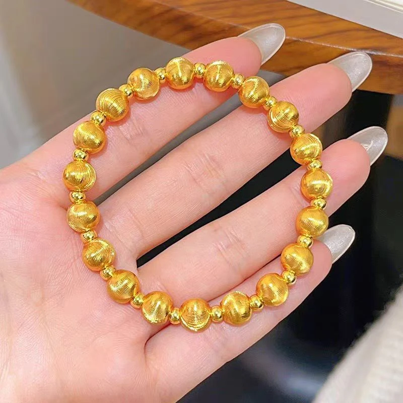 猫眼圆珠手链男女款金店同款久不掉色转运珠首饰A051