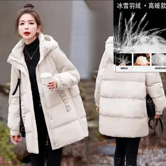 【羽绒服】冬季保暖厚款宽松羽绒外套百搭女装9209-1[BLK]K